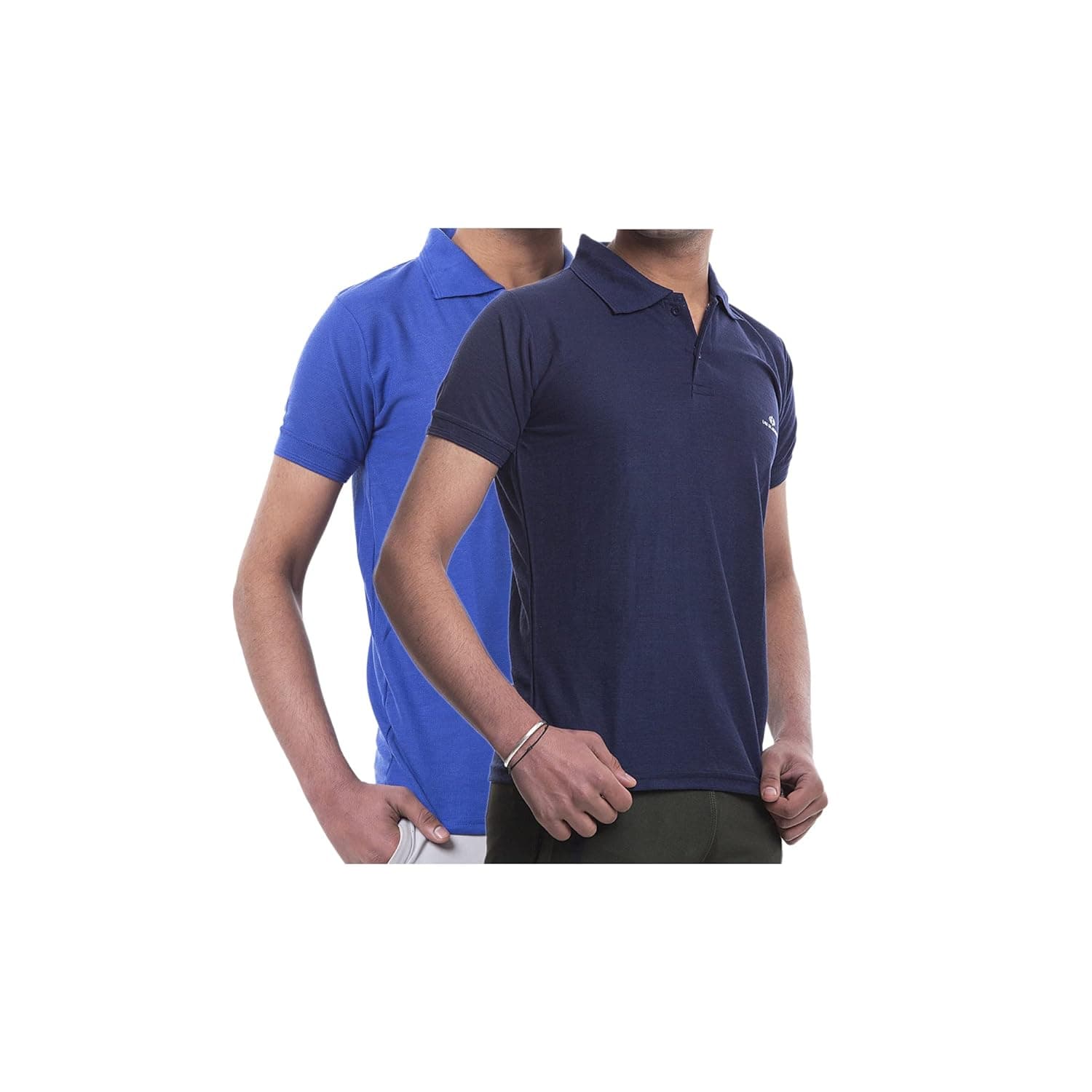 Cotton Polo T-Shirts Combo Pack of 2 Navy Blue Royal Blue