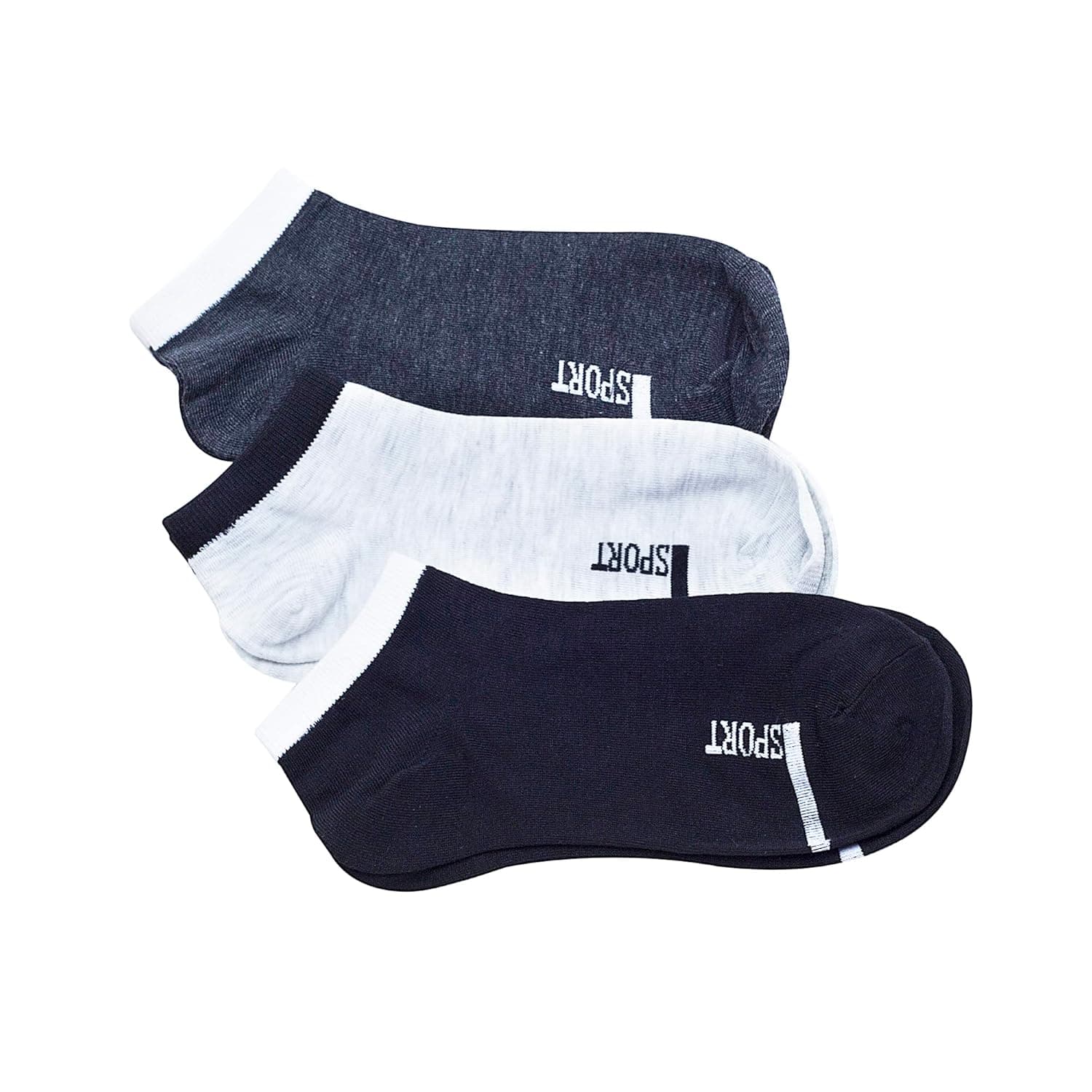Men's Athletic Ankle Length Socks for Running, Gym, Office, School