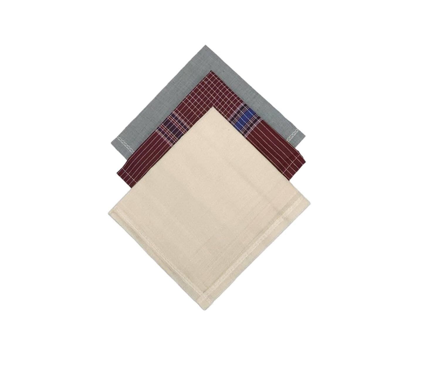 Design Coloured/Check Assorted Men's Handkerchiefs Pure Cotton Hankies Perfec…