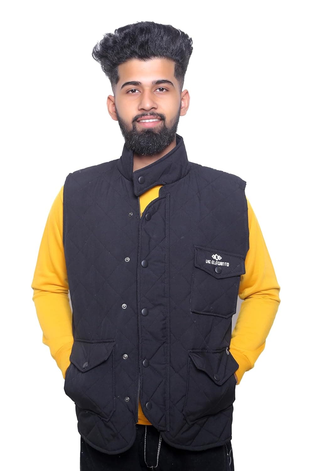 Sleeveless Puffed Bomber Jacket